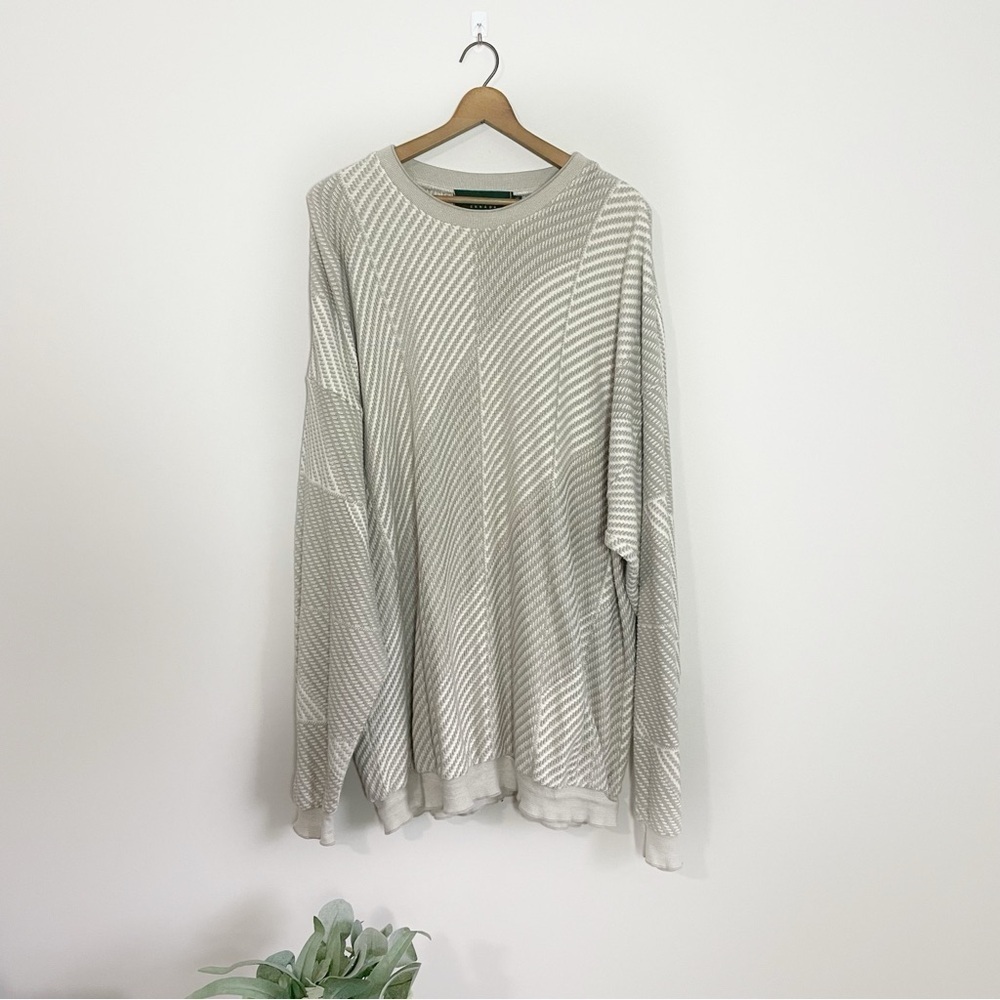[Tundra Canada] Men's Vintage 100% Cotton XXL Gray Printed Long Sleeve Sweater